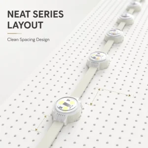 0.9W LED Pixel Light Clear Dome Keel Mount Flat Cable String for Architectural Column Bridge Project IP67 PC Building Facade