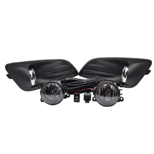 1 Set Fog Lights Headlight for Ford Fiesta Hatchback Fog Lamp Cover Grill Bezel Front Bumper Fog Light
