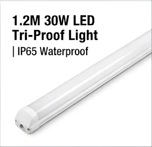 1.2m 30W LED Tri Proof Light IP65 Waterproof Vapor Tight Fixture ETL CE for Warehouse Parking Garage Lighting