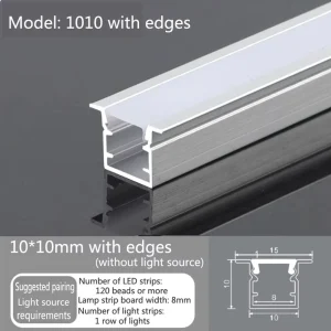 10*10mm LED Wardrobe Light with Embedded Light Wine Cabinet Light Kitchen Cabinet Light Shoe Cabinet Light Laminated Light