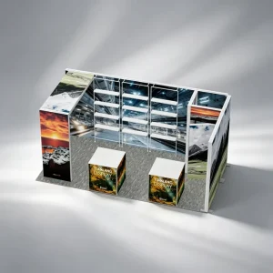 10 X20 Booth Layouts International Fairs and Exhibitions Custom Light Box Metal Rectangle Stands