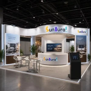 10 by 10 Feet Backlit Trade Show Booth Display Wall Modular Aluminum Frame SEG Lightbox for Professional Conference