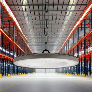100/150/200W DOB UFO Highbay Light IP65 Dimmable LED High Bay Lamp CRI 80 3-Year Warranty for Warehouse Lighting
