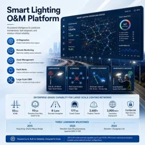 100 Km Class Smart Highway Corridor LED Lighting IP66 Aluminum Construction 10 000 Light Scale Real Time GIS Evidence Management