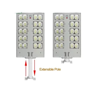 1000W Solar Street Light Outdoor Integrated Solar Powered Garden Light All in One Solar LED Street Light With Extensive Pole