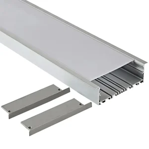 10035A Wide Customized Engineering Aluminum Profile Channel with Plastic Cover for Led Linear Light Office Light Hanging Light