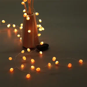 100L LED Firecracker String Light with Pink Berries 2M Wire Cluster Fairy Light with Timer for Christmas Decor
