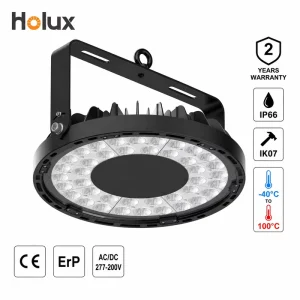 100W 130 lm Per W DOB SMD 3535 Ceramic LED Tempered Glass Minus 40 to 100C Steelworks Factory Industrial LED High Bay Light