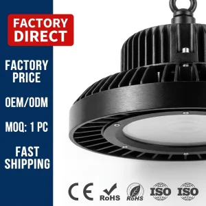 100W 150W 200W UFO High Bay LED Lighting High Lumen Die cast Aluminum Industrial Lamp Factory Supply