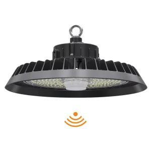 100W 150W 200W UFO LED High Bay Light 150lm/W With Motion Sensor for Warehouse Lighting IP65 UFO Light