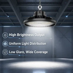100W 150W 200W UFO LED High Bay Light Uniform Illumination for Indoor Warehouse Logistics Space
