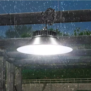 100W 200W 300W Energy saving IP65 Waterproof Outdoor Garden 3 CCT Dimmable Solar LED High Bay Light