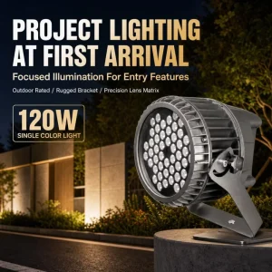100W High Brightness IP66 Waterproof DMX RGB LED Outdoor Flood Light Garden Landscape Project Spotlight