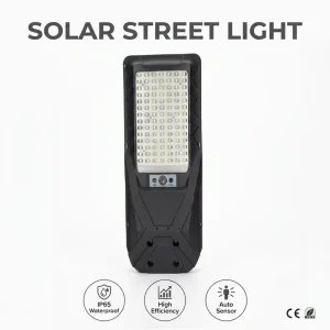 100W High Power LED Solar Road Street Lights Large Size ABS Battery Waterproof Remote Control 2-Year Warranty IP65 50000 Hours