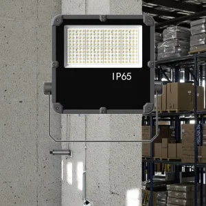100W LED Floodlight High Bright Warm White Light IP65 Aluminum Body Remote Control Adjustable Beam