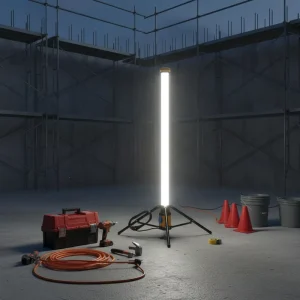 100W SMD LED Flood Light IP65 Waterproof for Warehouse Use with Uplight & Wobble Base DIY Without Fan