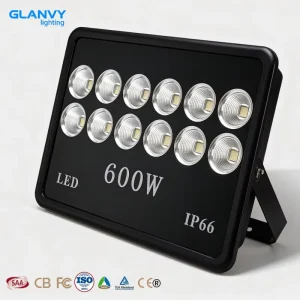 100lm W High Efficacy LED Flood Light 200W 300W IP66 Outdoor Industrial Warehouse Billboard Replacement for Metal Lamp