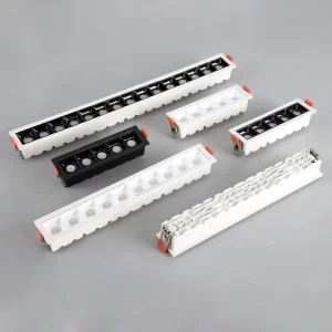 10W 18W 28W LED Grille Downlight Ceiling Linear Spotlight Indoor Hotel Linear Grille Light