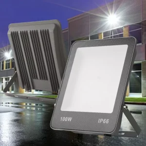 10W 300W Slim Vertical Design Max30000 Lumen Ip66 Waterproof Lighting Fixture Led Floodlight Commercial Outdoor DOB Flood Light