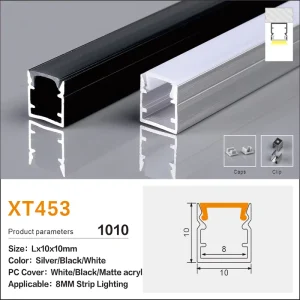 10X10 Storefront Aluminum Extrusion Profile for LED Linear Light Trimless Decorative Molding Edge