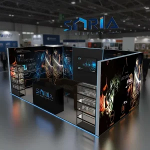 10X10ft Trade Show Shelf Display Backdrop Banner Stand Exhibition Counter Portable Lightweight Event Booth