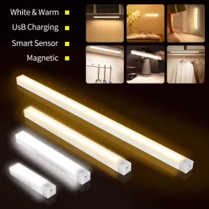 10cm 20cm 30cm 50cm Rechargeable LED Under Kitchen Cabinet Lighting Wireless Motion Sensor Night Light Cabinet Light