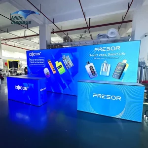 10ft 20ft Customized LED Light Displays Photo Backdrop Trade Show Exhibition Light Box Aluminum Portable Expo Advertising Banner