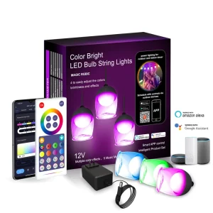 10m 20m 30m Smart LED String Lights Commercial Grade Waterproof Outdoor RGB S14 Bulb Wifi Tuya Festoon Garden Wedding Decoration