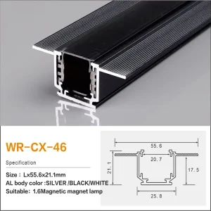 10mm Super Narrow Edge Recessed Magnetic Track Frameless Flush Design Aluminum Alloy for Minimalist Ceiling Linear Lighting