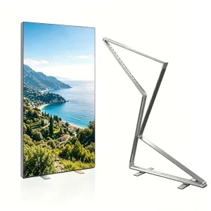10s Assembly Tool Free Z Shaped Folding Seg Light Box Portable Aluminum Base Trade Show Fabric Display Stand