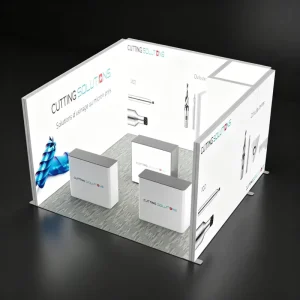 10×10 Portable Modular Exhibition Booth Collapsible Aluminum Fabric Light Box Backdrop Stand Trade Show Display Racks