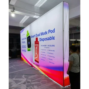 10×20 Ft Portable Modular LED Backlit SEG Graphic Trade Show Expo Light Box for Trade Events Promotional