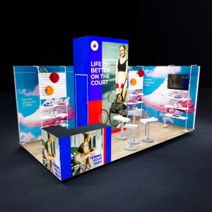 10x20ft Trade Show Sports Clothing Booth 3×6 m Light Box Display Modular Exhibition Booth Aluminium Expo Stand Booth Design