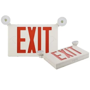 110V 220V Factory Price 2w Portable Double Heads Safety Led Rechargeable Emergency Exit Lights