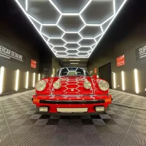 110V 220V Retail Barber Shop Ceiling Lighting Honeycomb Car Wash Detailing Hexagon LED Work Light for Garage