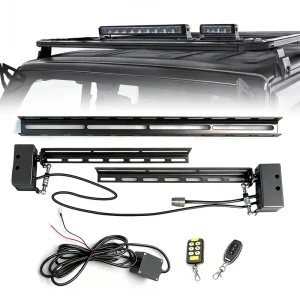 11kg Adjustable Electric Flip Mount with Remote or Push Button 12V 24V on Roof Grille for Offroad Vehicles