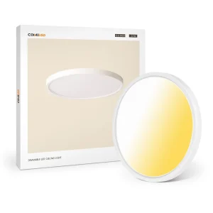 12″ ETL 3CCT Triac Dimmable Edge lit Slim Round LED Ceiling Lamps for Home Flush Mount for Bedroom