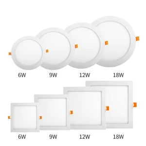 120° Modern LED Panel Light Commercial Lighting DIP CCT Direct Supply Aluminum Square Black Led Panel Ceiling Light for Shop