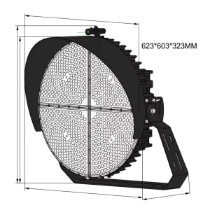1200W SMD5050 IP67 Ex Proof Flameproof Heat Resistant Wide Voltage Industrial Aluminum LED Flood Lights for Oil Refinery