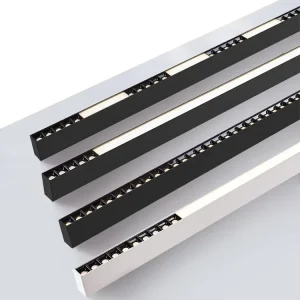 1200mm 45W Anti Glare LED Grille Light Luxury Commercial Lighting Linear Pendant Light Office Hotel Bar Home Eye Protection Lamp