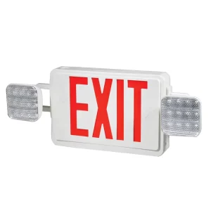 120V/277V Dual Voltage UL CUL Listed LED Emergency Light Combo With Exit Sign JLEC2RW Emergency Lamp