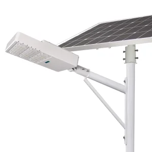 120W 1152WH Commercial Solar LED Highway Street Light IP66 Battery Adjustable CCT MPPT Control Lithium Iron Phosphate 3-Year