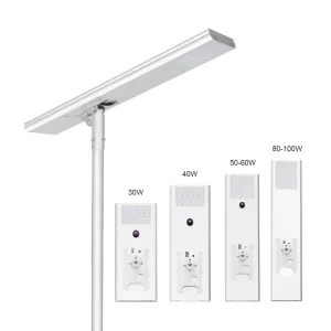 120W IP65 High Efficiency All in One Solar Street Light LiFePO4 for Village Roadand Project Use