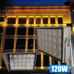 120W LED Spotlight Adjustable Color Temperature Pressed Aluminum Lamp Body IP66 Certification Landscape Flood