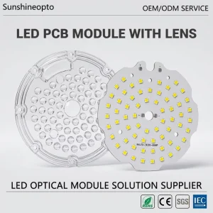 120lm/W Ultra High Efficacy UFO High Bay Light Module LED Lens with PCB Board 30W 40W 50W Power