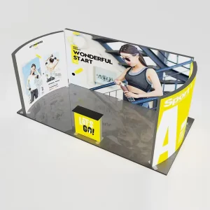 120mm Profile Light Box Auto Show Booth Premium Fabric Light Box