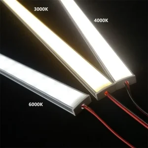 12V 24V 50cm 100cm LED Cabinet bar Light 2835 60 120 240 Flat U Profile Led Hard Strip