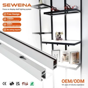 12V 24V Wire Free Conductive LED Magnetic Track Rail Cabinet Light System for Supermarket Shelves Showcase