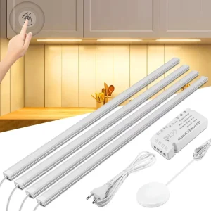 12V Barra LED Rigida Inductiva Con Carcasa De Aluminio Luz Para Gabinetes Sensor De Gesto Ajuste Tactil Decorativa Para Armarios