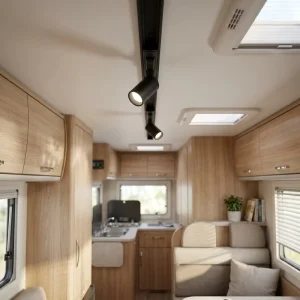 12V DC Track Lighting System Mini Spotlights Linear Strip Light Led Grille Light for RV Caravan Campervan Wardrobe Showcase